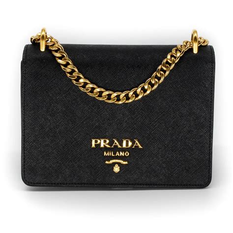 prada chain tote bag|Prada shoulder bag gold chain.